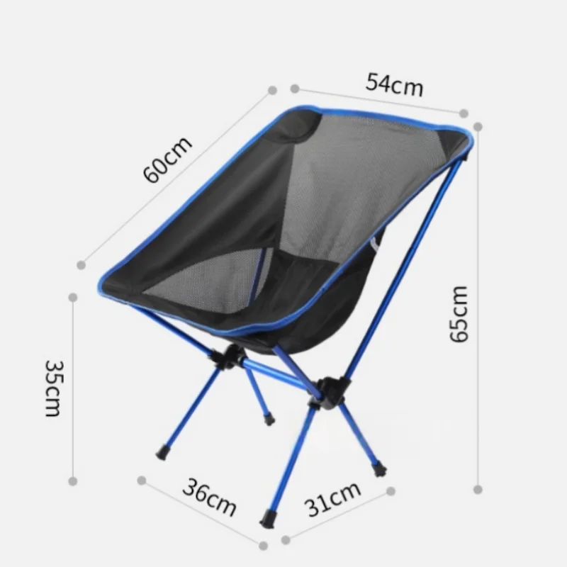 Outdoor moon chair, camping folding chair, portable leisure backrest chair, ultra-light aluminum alloy folding chair Comfortable thumbnail 3