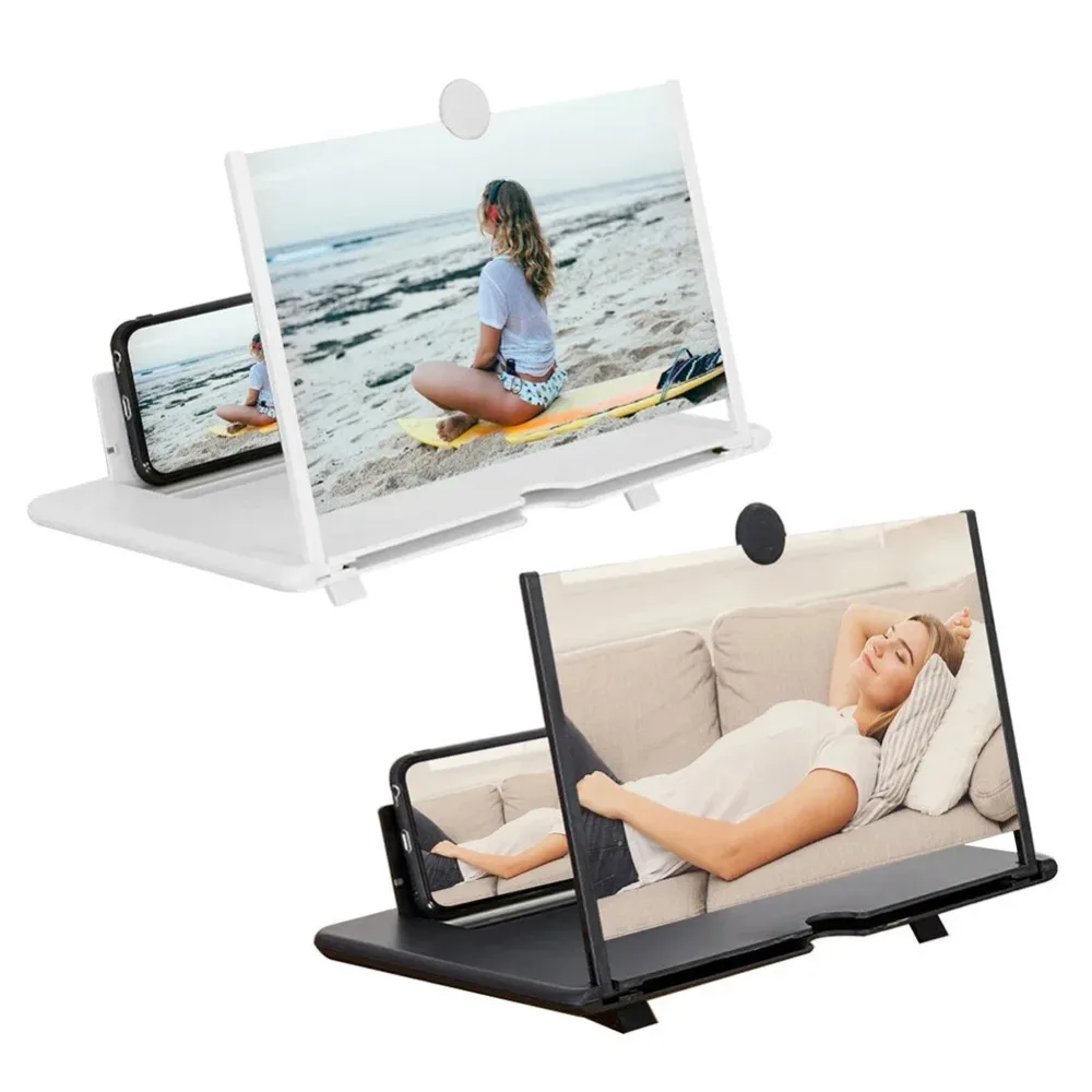 3D HD 14 Inch Mobile Screen Amplifier Projector Video Movie Amplifier Desktop Display Stand For All Smartphone Screen Amplifier thumbnail 6
