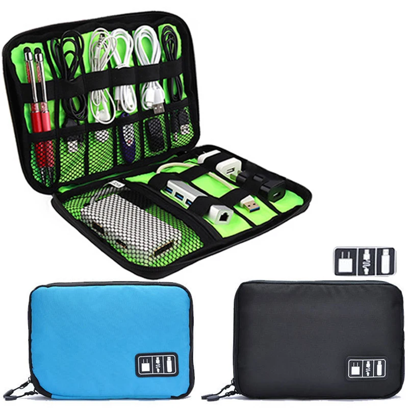 Storage Bag System Kits Case USB Data Cable Earphones Power Bank Digital Gadget Devices Travel Bags Waterproof Cable Storage Bag thumbnail 2