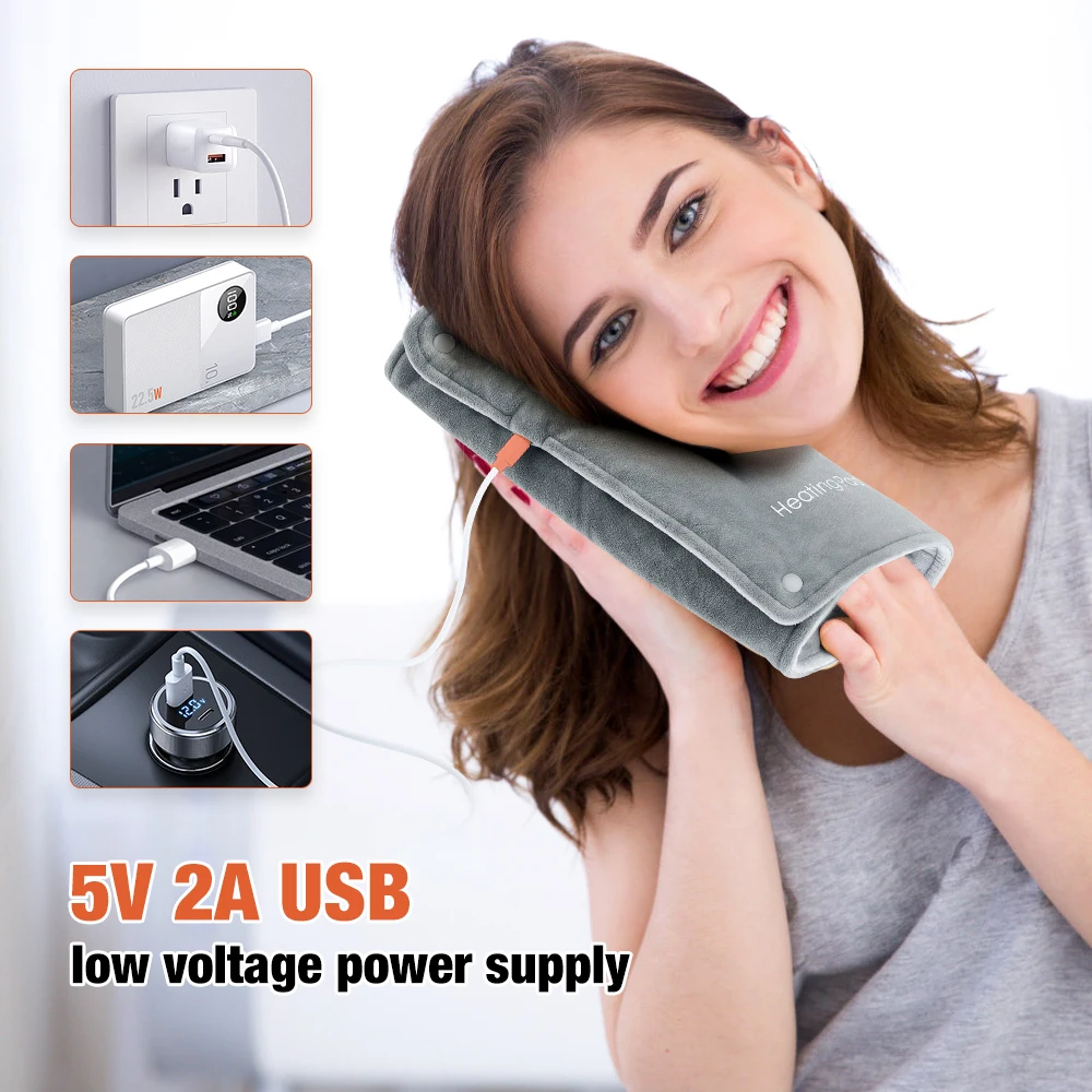 Electric Hand Warmer Portable Ultra-Soft Heating Pad Office/Travel Energy Saving USB Charging Home Graphene Abdomen Warming Pad thumbnail 3