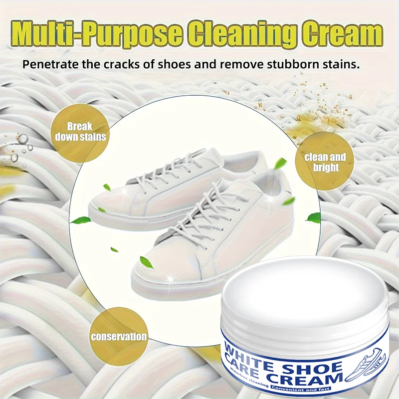 White Shoe Polish Cream - Suitable for Shoe Cleaning, No-Wash Shoe Brush, Shoe Polish Cream for Shoes, Shoe Brightening Cream, [ thumbnail 5