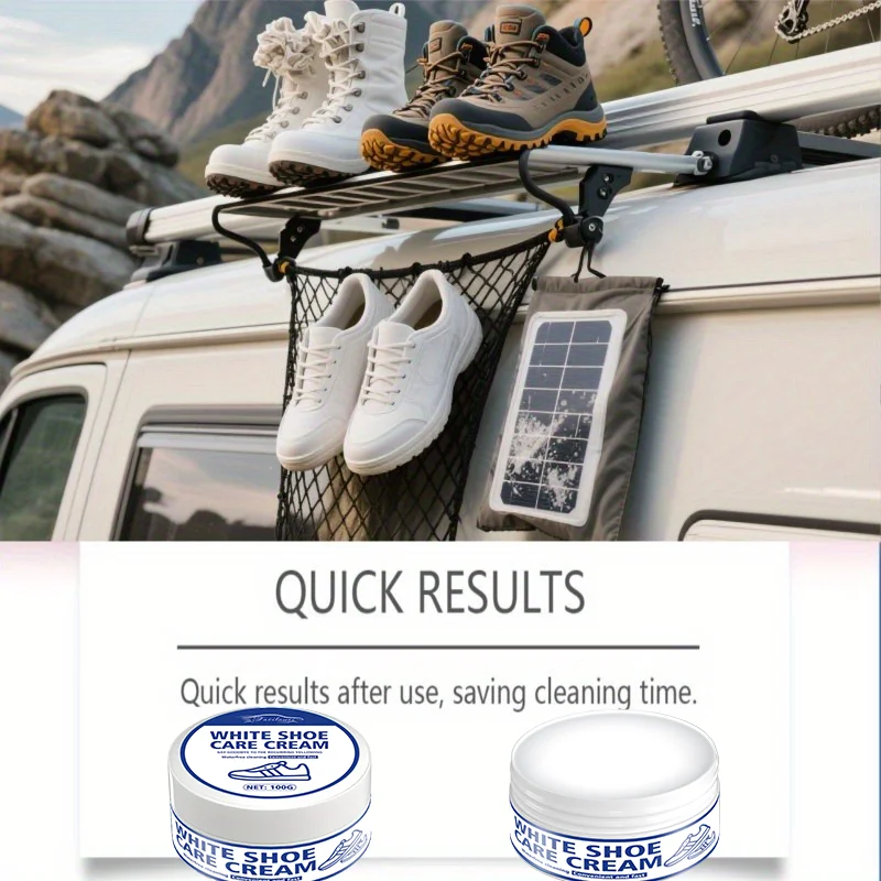 White Shoe Polish Cream - Suitable for Shoe Cleaning, No-Wash Shoe Brush, Shoe Polish Cream for Shoes, Shoe Brightening Cream, [ thumbnail 4