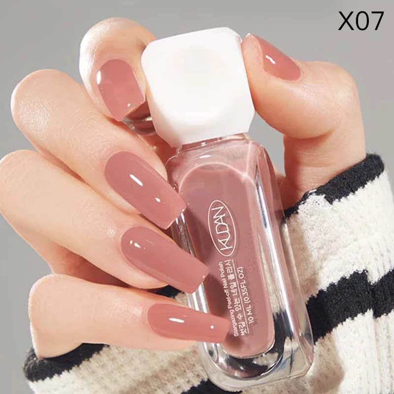 10ml Quick-Dry,Odorless Nail Polish in Pink, Red Black & White Water-Based,Lead-Free, Non-Toxic, Peel-Off Gel for DIY Manicures