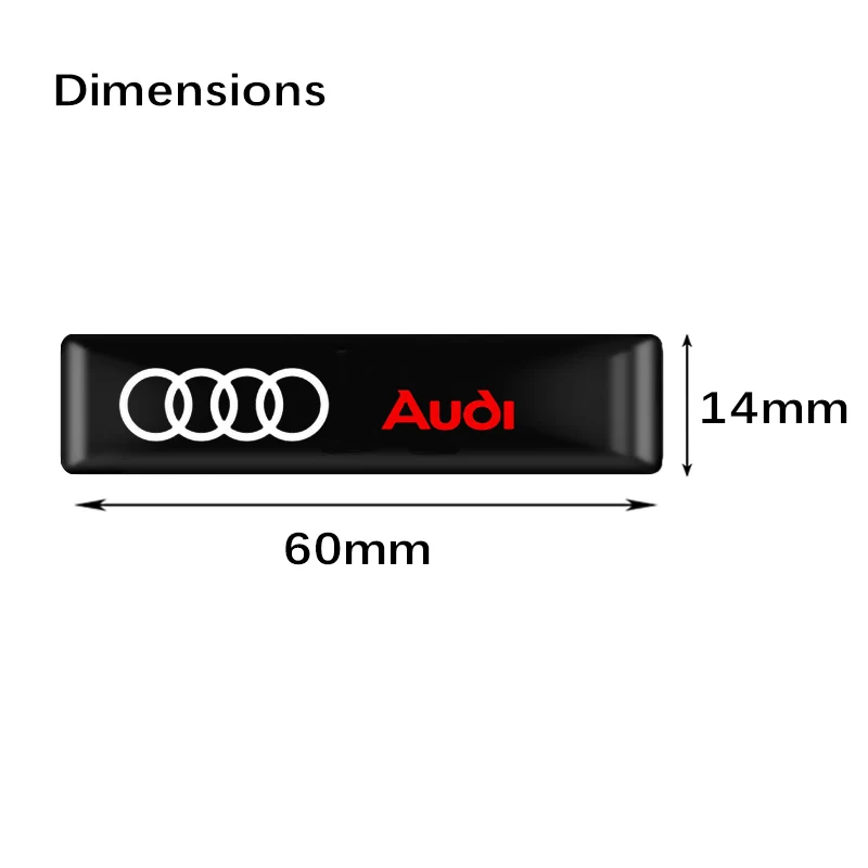 10Pcs Car Styling 3D Epoxy Vinyl Stickers Decals Car Accessories For Audi A6 A3 A4 A5 A6 Q2L Q3 Q5 Q7 Q8 R8 S4 S8 S7 RS5 RS8 RS6 thumbnail 3