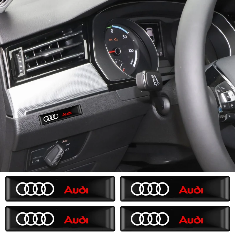10Pcs Car Styling 3D Epoxy Vinyl Stickers Decals Car Accessories For Audi A6 A3 A4 A5 A6 Q2L Q3 Q5 Q7 Q8 R8 S4 S8 S7 RS5 RS8 RS6 thumbnail 6