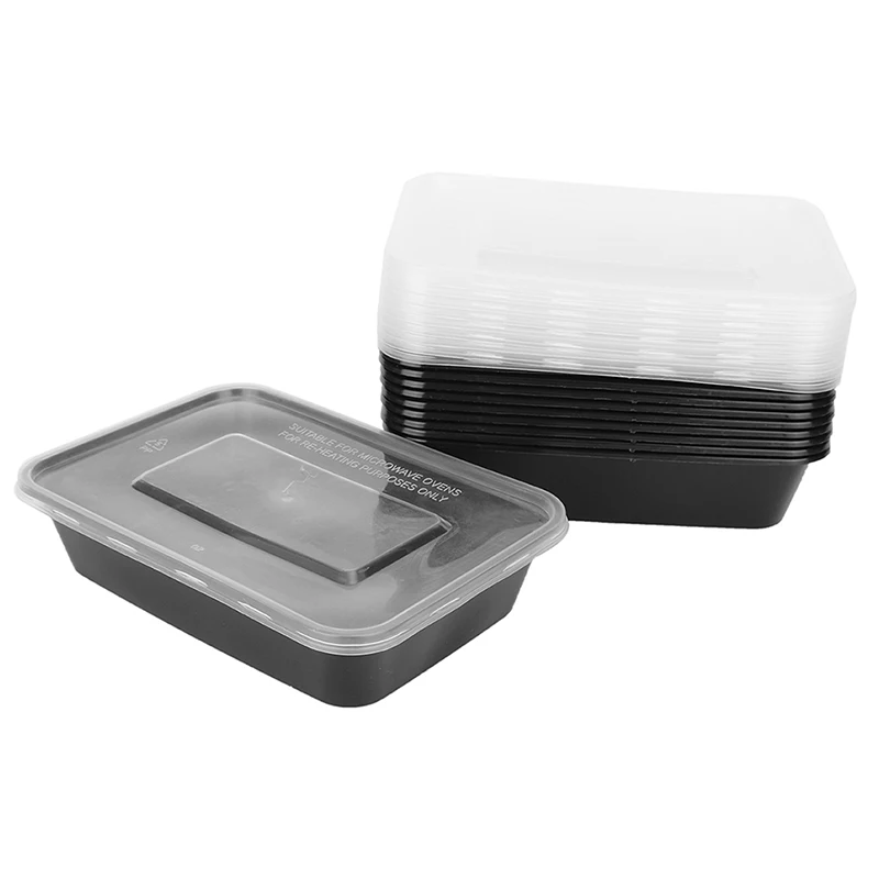 10 Pcs Microwavable Food Meal Storage Containers Reusable Lunch Boxes Bento Box High Quality Durable Reusable Practical thumbnail 2