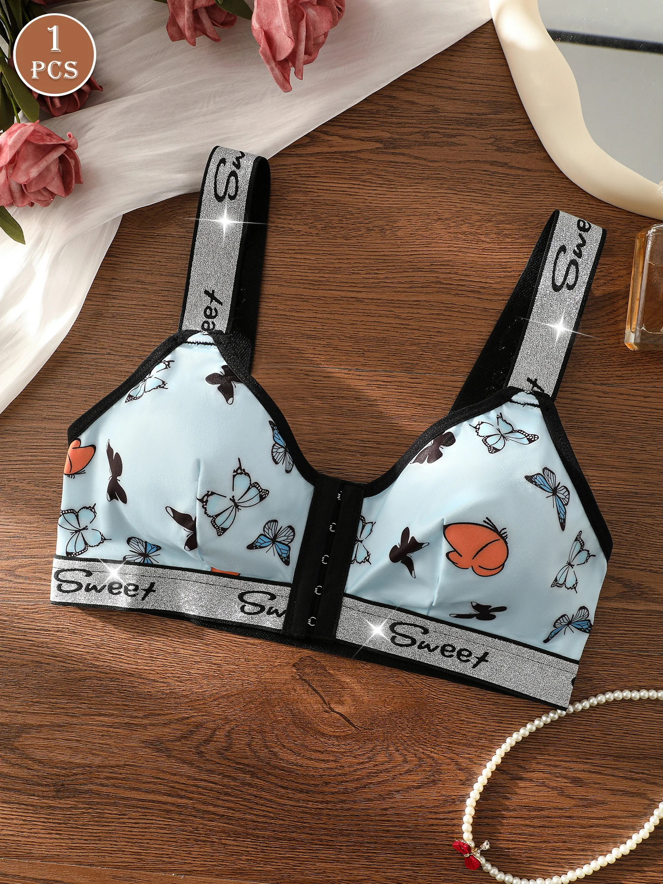 1pc Women's Casual Comfortable Wireless Bra thumbnail 4