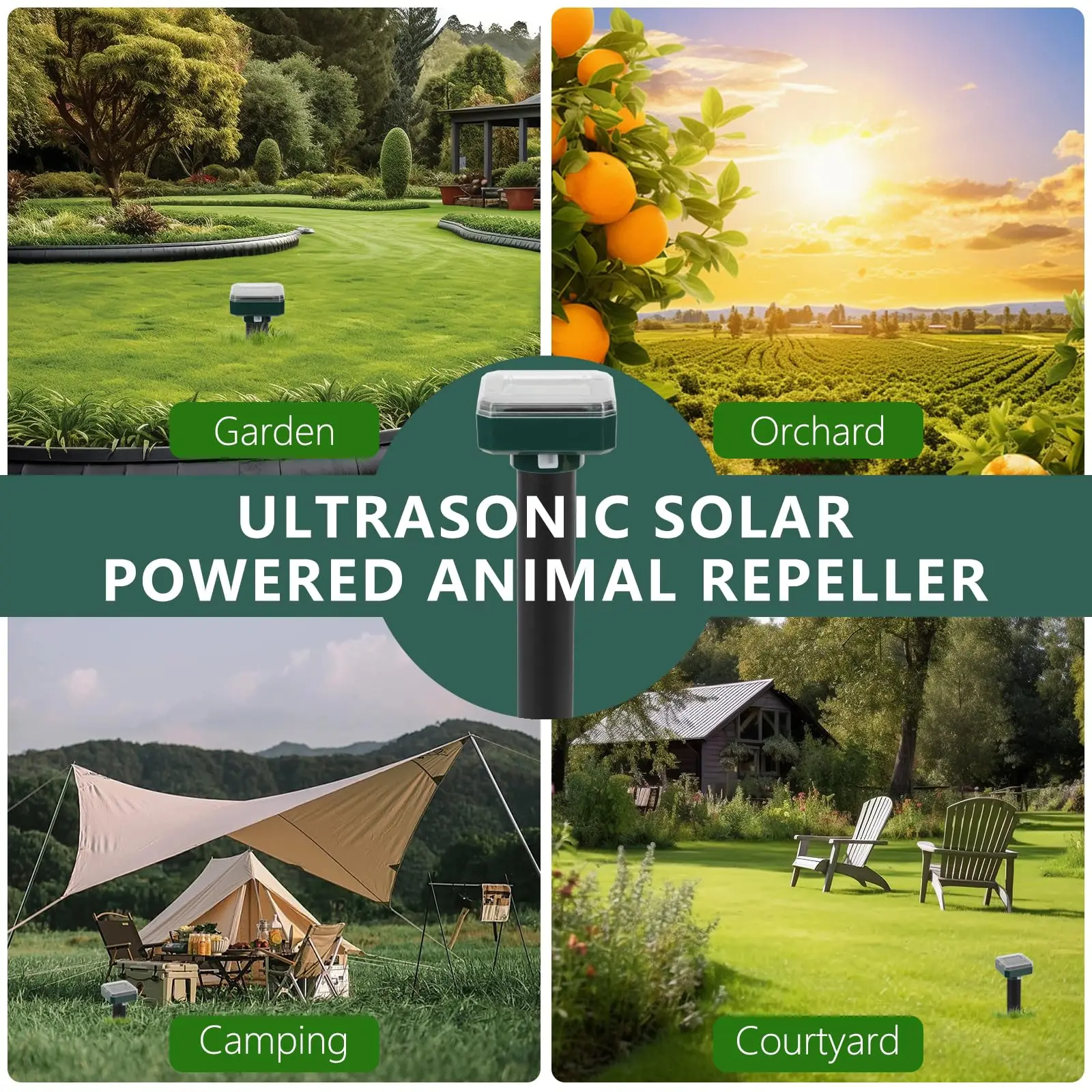 Solar Powered Ultrasonic Mole Repellent, Waterproof Sonic Spikes for Garden Yard, Repels Moles Voles Gophers Snakes Chipmunks thumbnail 6