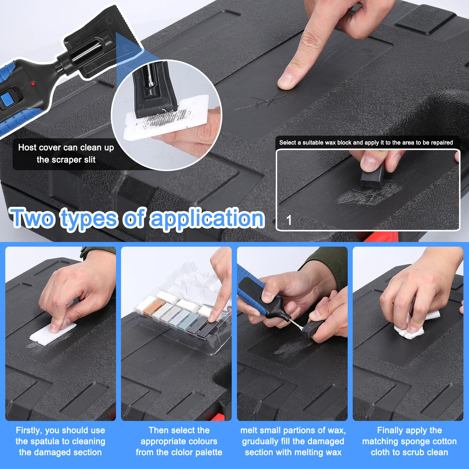 Ceramic Tile Repairing Tool /Floor Repair Set DIY Repair Tool Home Tools Repairing Crack Fill Tile Surface Repairing Tool Set thumbnail 6