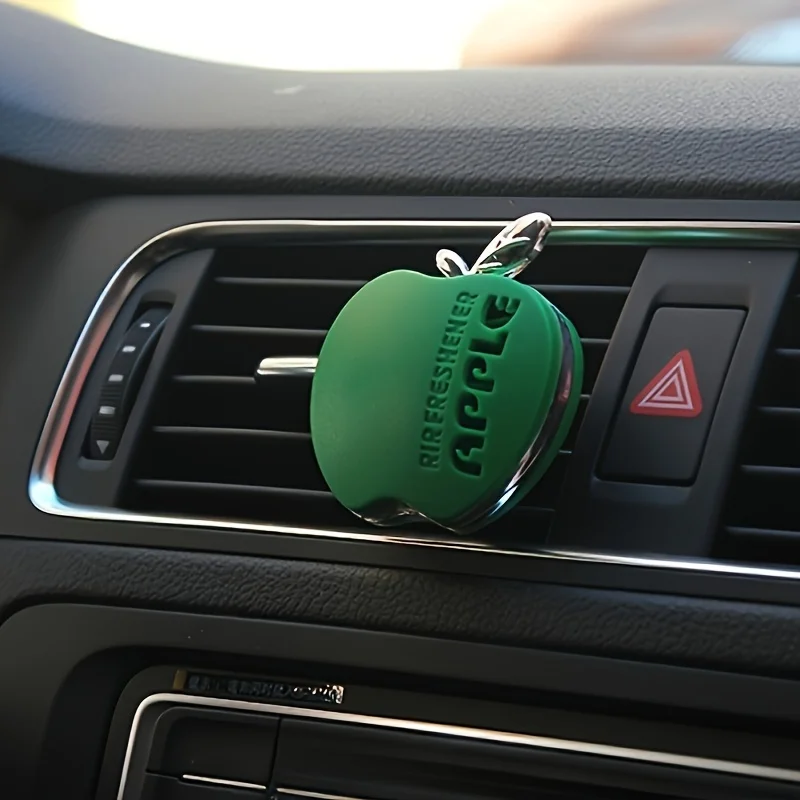 An apple-shaped car air freshener with floral fragrance - featuring a decorative ventilation clip design thumbnail 4