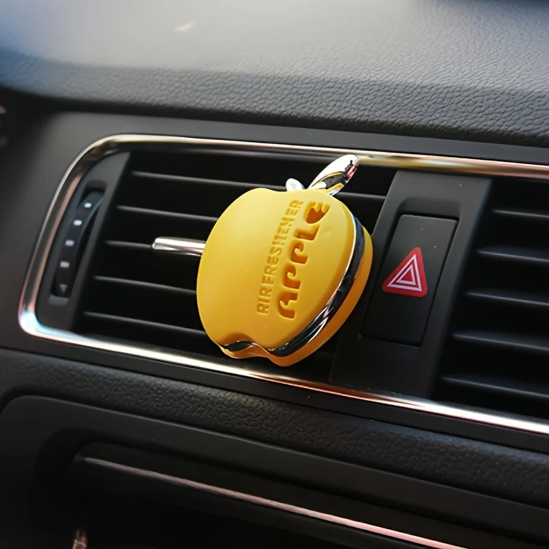 An apple-shaped car air freshener with floral fragrance - featuring a decorative ventilation clip design thumbnail 5