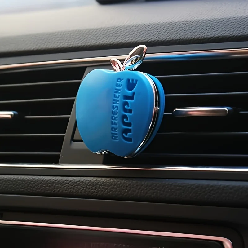 An apple-shaped car air freshener with floral fragrance - featuring a decorative ventilation clip design thumbnail 3