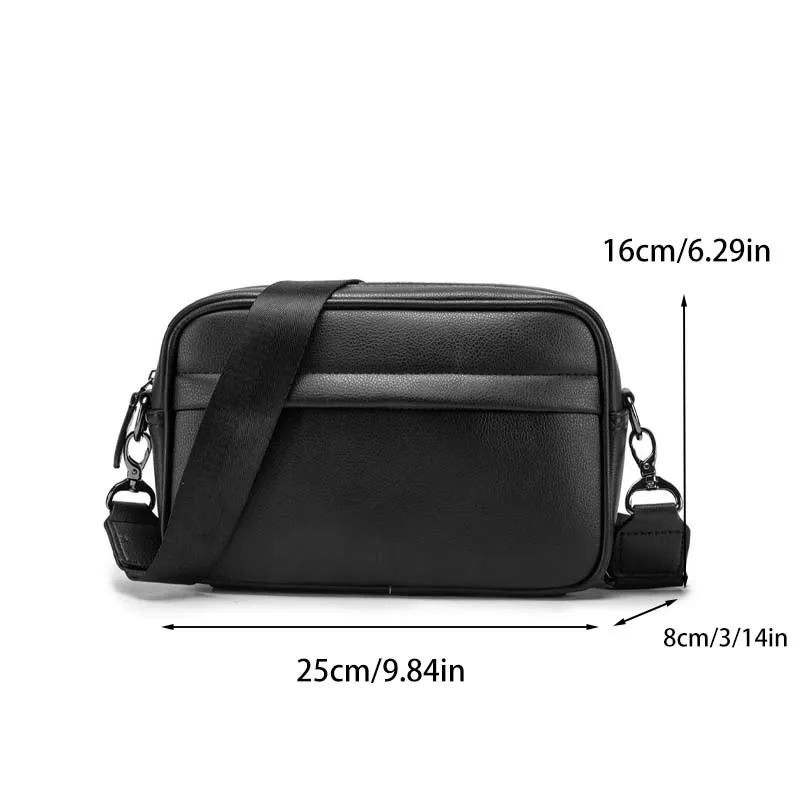 Casual Solid Men's Crossbody Bag Messenger Bag Mens PU Leather Crossbody Shoulder Bags Male Handbag Bags Cross Body Ba thumbnail 2