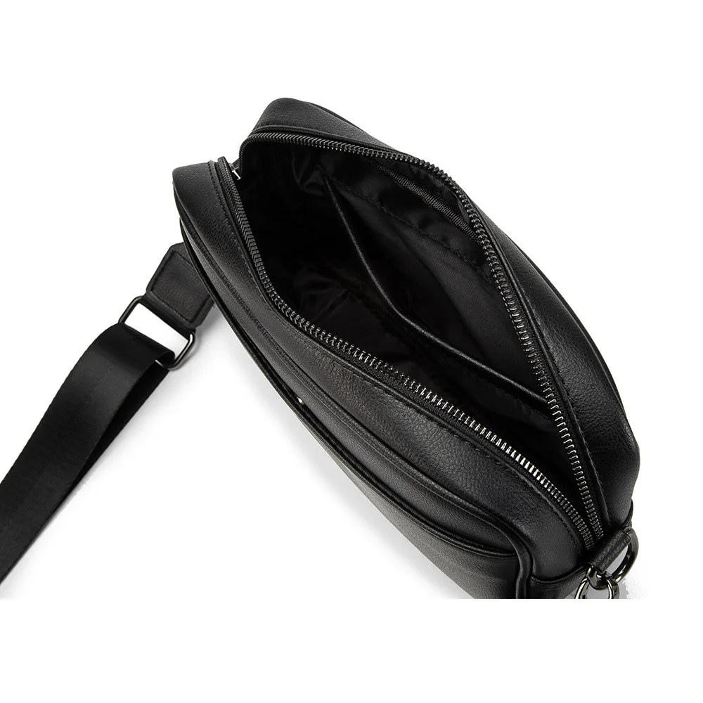 Casual Solid Men's Crossbody Bag Messenger Bag Mens PU Leather Crossbody Shoulder Bags Male Handbag Bags Cross Body Ba thumbnail 5
