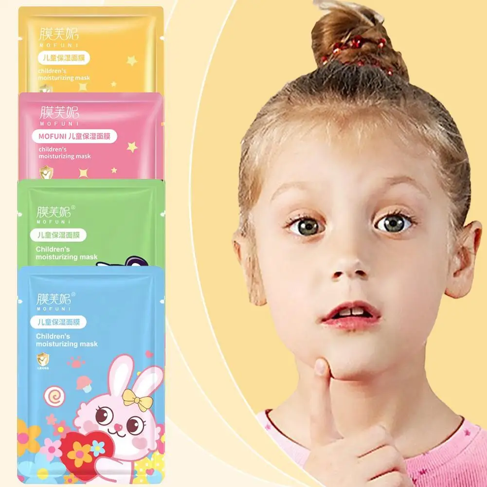 1/5PCS Children's Fruit Cartoon Mask Hydrating Moisturizing Gentle Nourishing Cartoon Animal Face Mask Stickers For Kids thumbnail 4