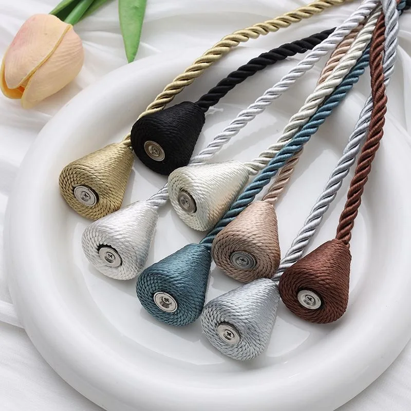 1/2PCS Modern Magnetic Curtain Laces Strong Magnetic Curtain Clip Hanging Ball Fashionable Home Curtain Decoration thumbnail 2