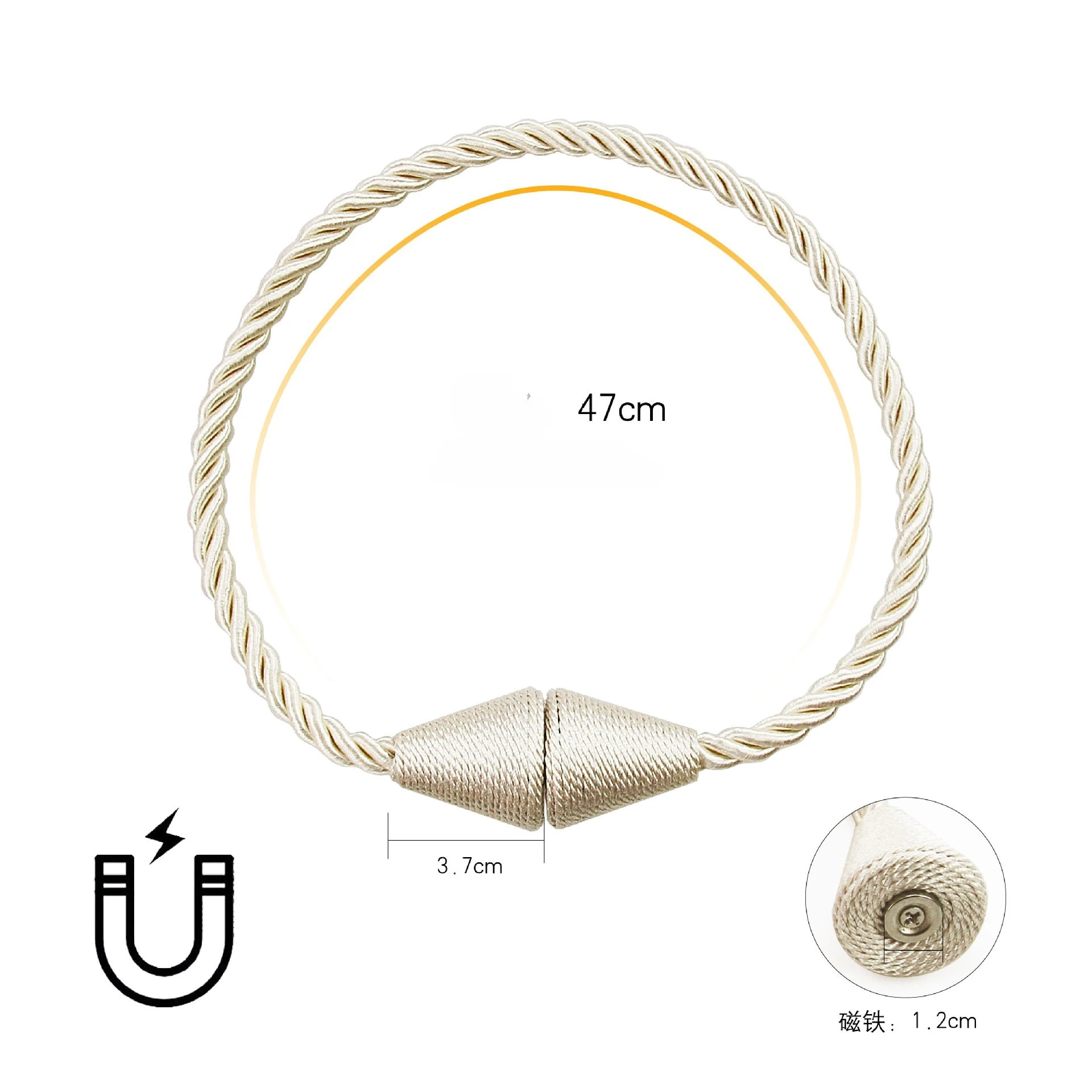 1/2PCS Modern Magnetic Curtain Laces Strong Magnetic Curtain Clip Hanging Ball Fashionable Home Curtain Decoration thumbnail 6