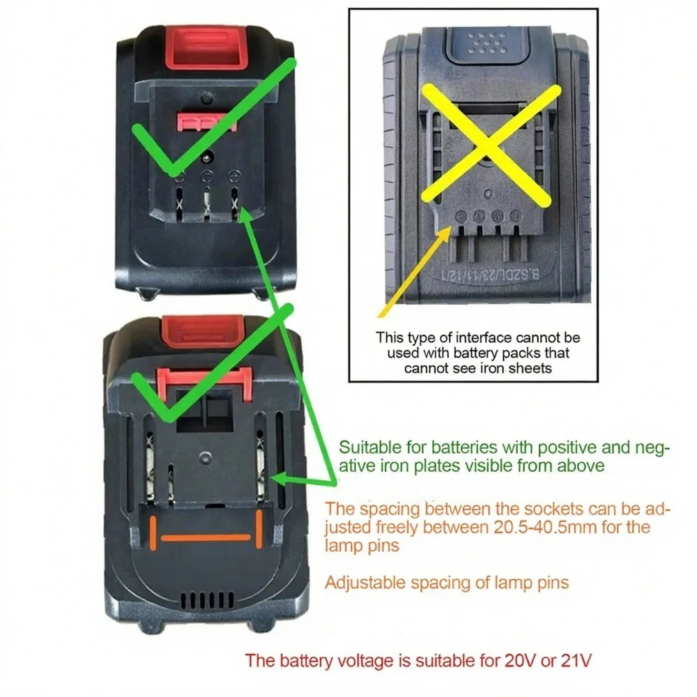 Lithium-Ion Battery Work Light Portable Long-Lasting Strong Light Supply Lighting Work Power Tool Battery Lighting Work Light thumbnail 4