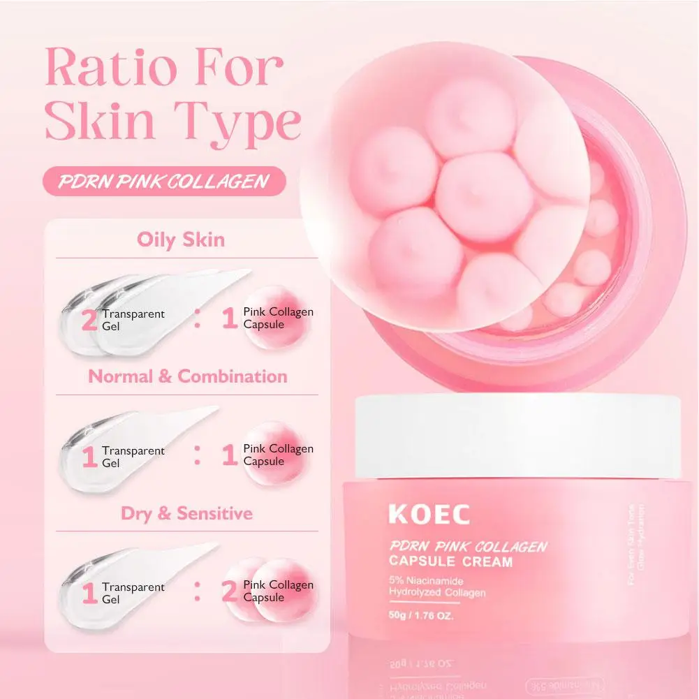 Collagen Jelly Cream Niacinamide Hydrolyzed Whitening Brightening Moisturizer Collagen Korean Skincare Products thumbnail 5
