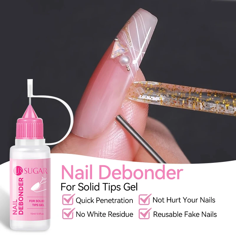 UR SUGAR 15ml Remover For Solid Tips Gel False Nail Tips Solid Adhesives Gel Remover Press On Nails Gel Fake Tips Remover Tools thumbnail 2