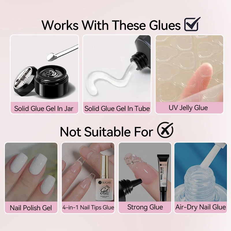 UR SUGAR 15ml Remover For Solid Tips Gel False Nail Tips Solid Adhesives Gel Remover Press On Nails Gel Fake Tips Remover Tools thumbnail 4