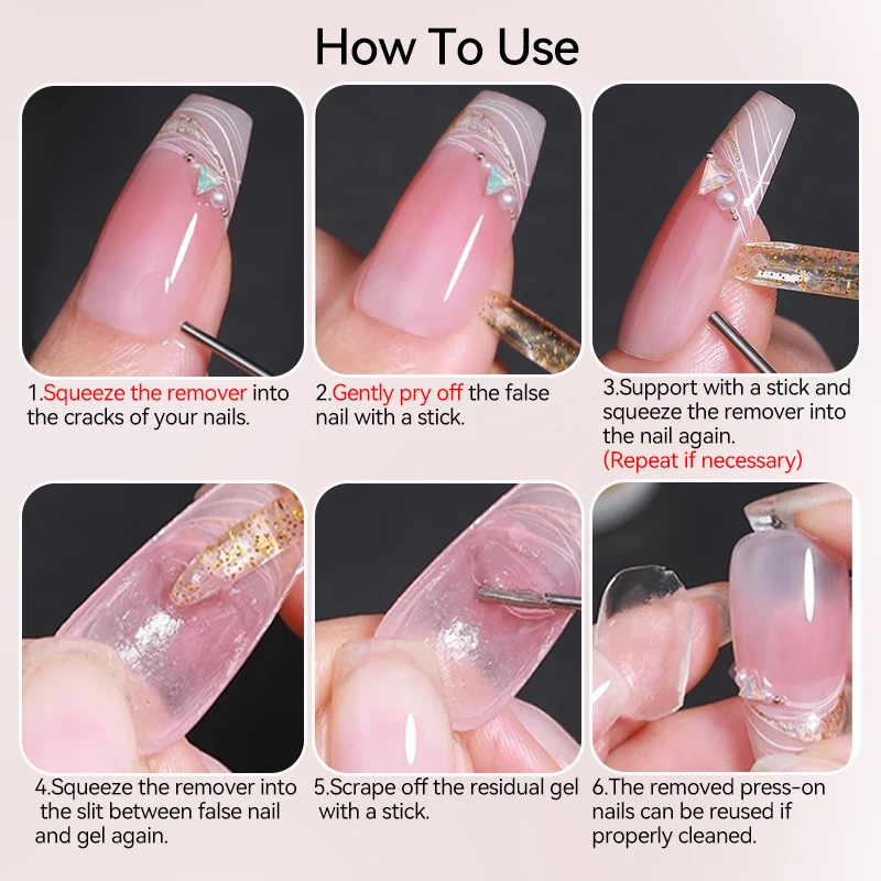 UR SUGAR 15ml Remover For Solid Tips Gel False Nail Tips Solid Adhesives Gel Remover Press On Nails Gel Fake Tips Remover Tools thumbnail 5