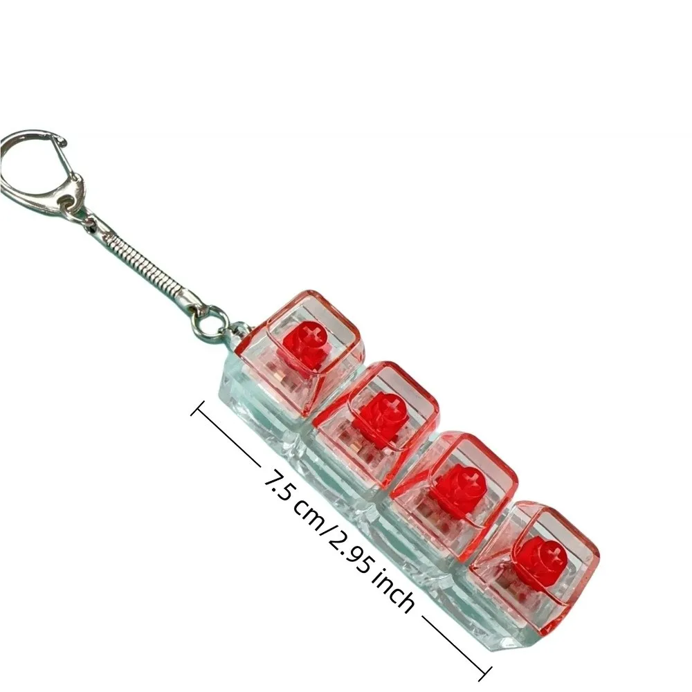 Relaxing DIY Keyboard Fidget Keychain Keycap Keys Button Finger Keyboard Cap with Light Relief Stress Pinch Toy Adult thumbnail 6