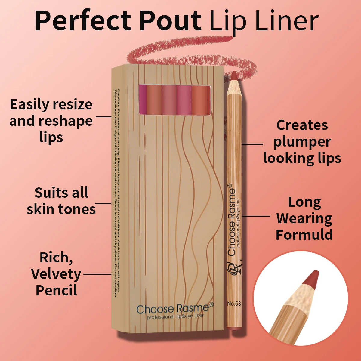 12 Matte Lip Liner Pencil Set Color Rendering Easy Makeup Waterproof Durable Lip Makeup Cosmetics Valentine's Day gift thumbnail 5
