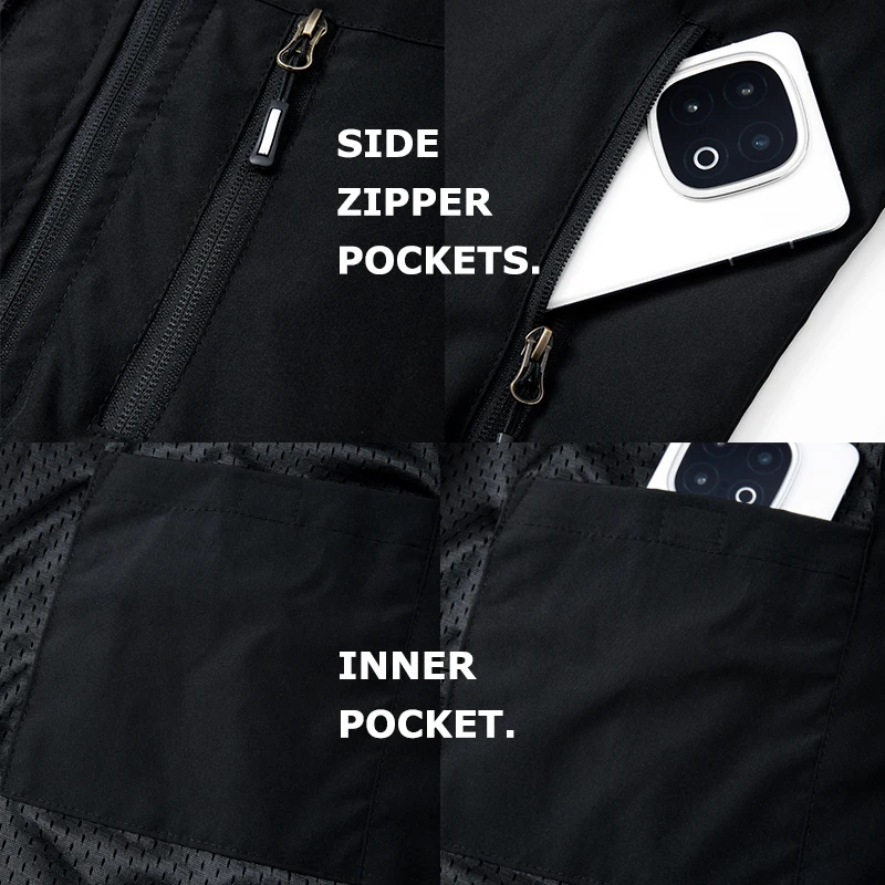 Men's Lightweight Softshell Vest with Zipper Pockets Windproof Sleeveless Jacket for Hiking Golf Outdoor Outwear Windbreaker thumbnail 6