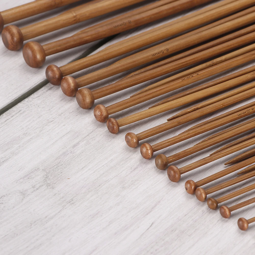 QJH 36PCS Bamboo Knitting Needles Set,Single Pointed Knitting Needles,Knitting Crochet Supplies for Beginners Handmade(2-10mm） thumbnail 5