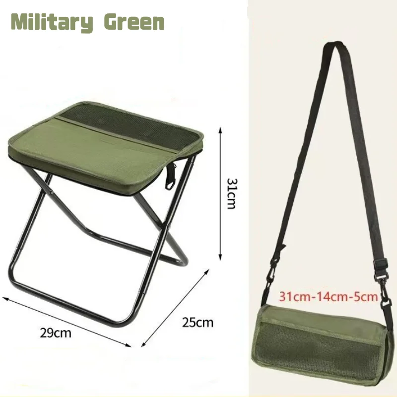 Outdoor folding backpack chair, equipped with mesh pockets, suitable for camping and hiking, portable handbag-style chair thumbnail 5