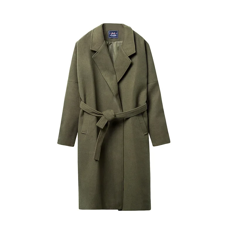 Loose Long Thickened Woolen Men's Coat Korean Style Overcoat Casual Outerwear Warm Windbreaker Male Fashion Winter Coat thumbnail 5