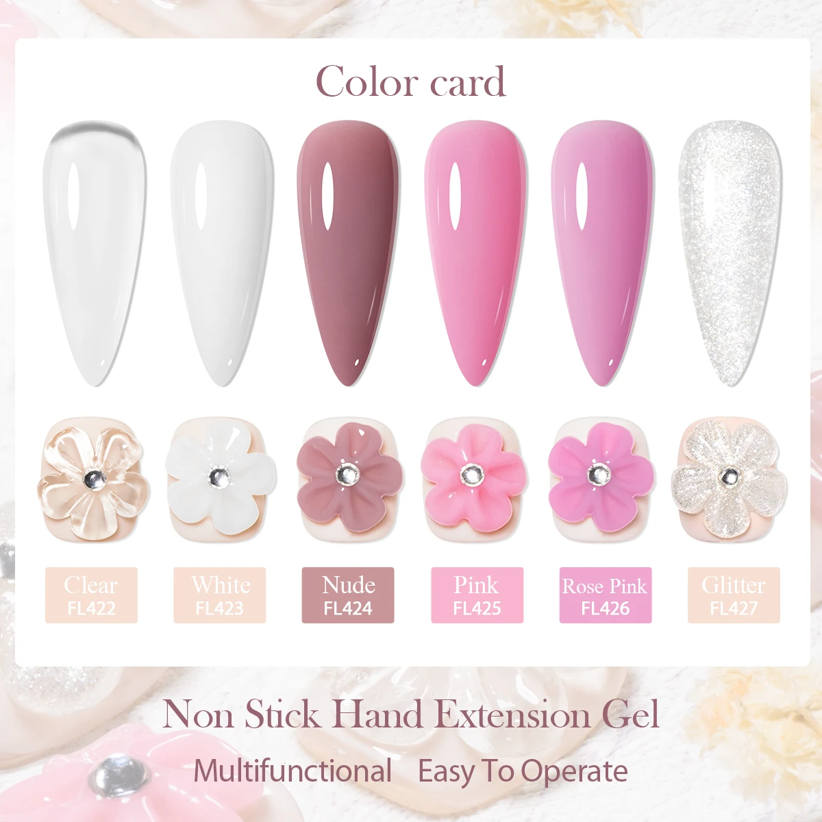 2PCS 8ml Clear Non Stick Hand Extension Gel Nail Polish For 3D Shaping Nail Art Solid Milky Jelly Hard Gel For Fake Nail Carving thumbnail 3
