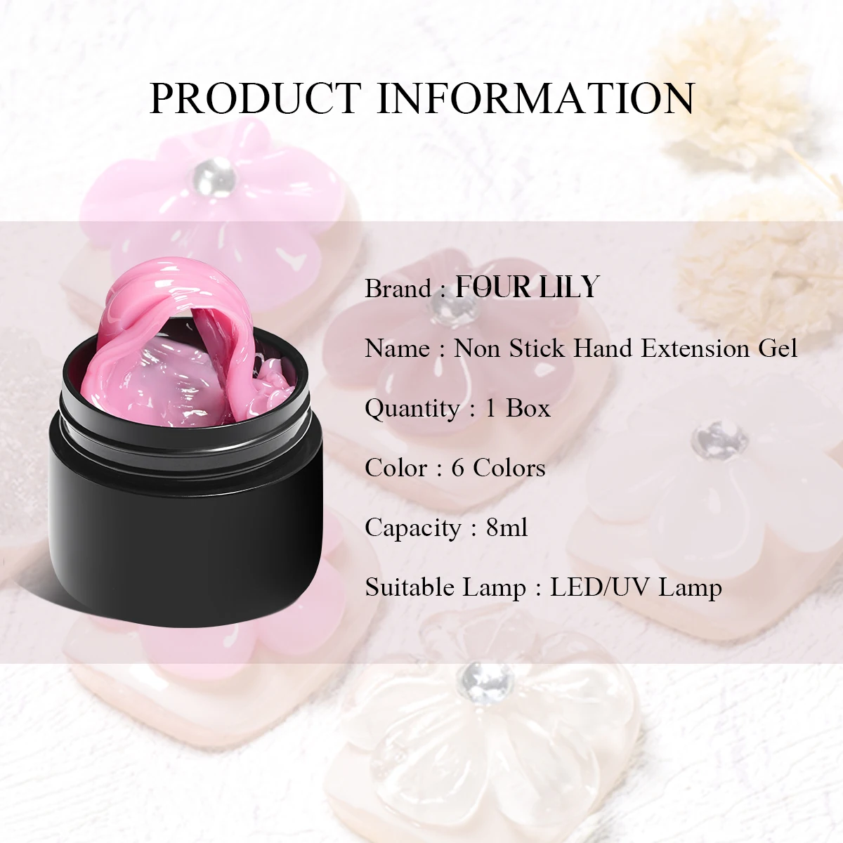 2PCS 8ml Clear Non Stick Hand Extension Gel Nail Polish For 3D Shaping Nail Art Solid Milky Jelly Hard Gel For Fake Nail Carving thumbnail 6