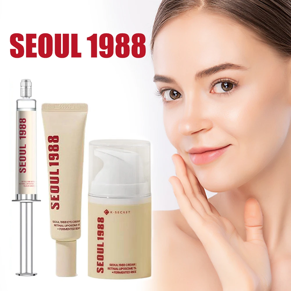 Seoul 1988 Retinol Eye Cream Rice Essence Moisturizing Face Cream Brighten Dullness Wrinklespuffiness Firming Lifting Eye Cream