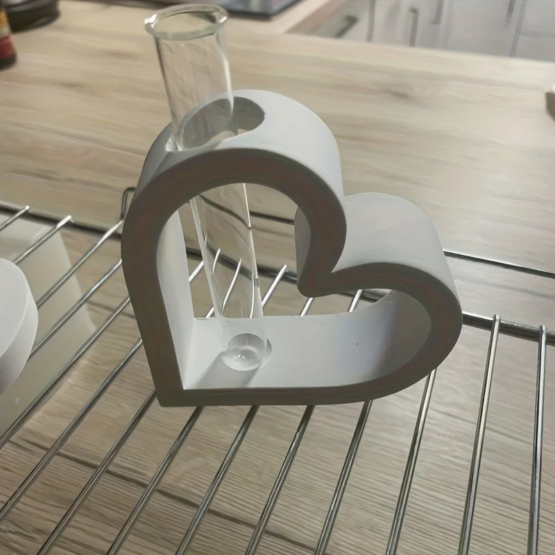 3pcs Heart-Shaped Hydroponic Planter Silicone Mold Set | DIY Epoxy Resin Vase & Flowerpot Mold for Plaster Pottery thumbnail 6