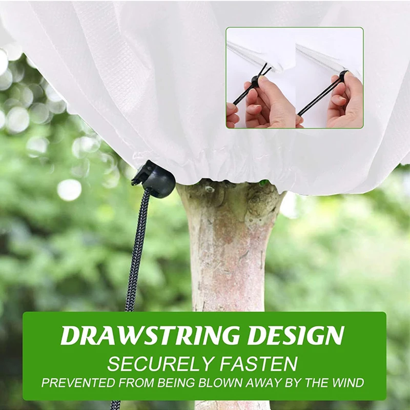Plant Cover Winter Warm Tree Shrub Protecting Bag Frost Cloth Blankets for Outdoor Plant Freeze Protection Covers with Zipper thumbnail 2
