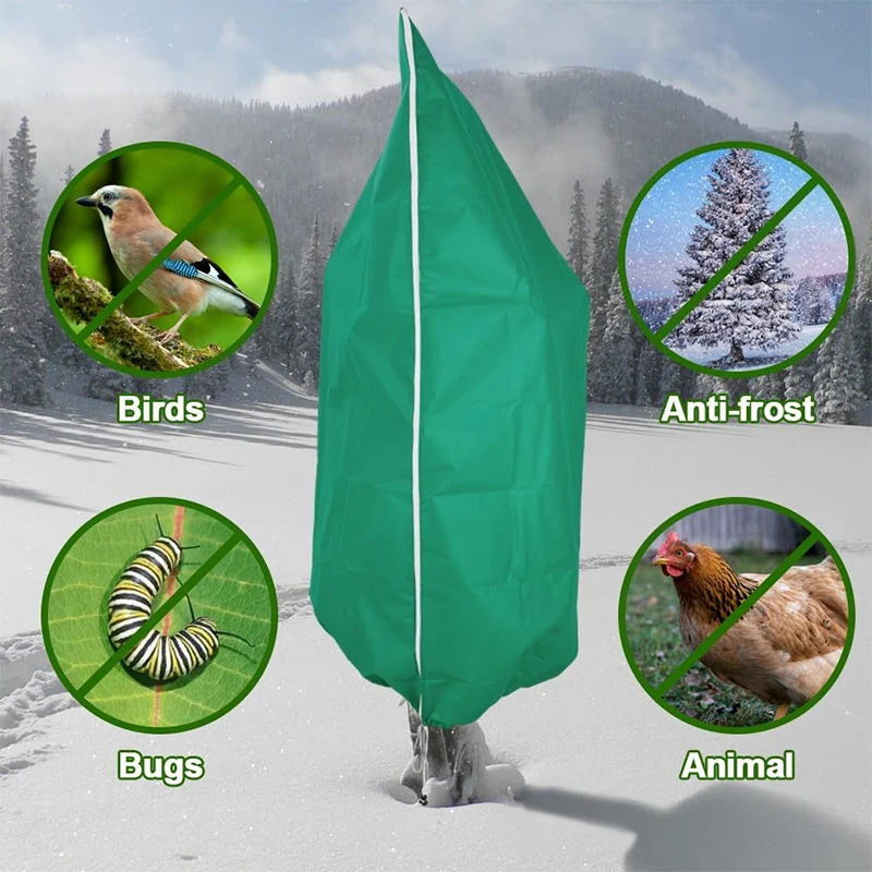 Plant Cover Winter Warm Tree Shrub Protecting Bag Frost Cloth Blankets for Outdoor Plant Freeze Protection Covers with Zipper thumbnail 3