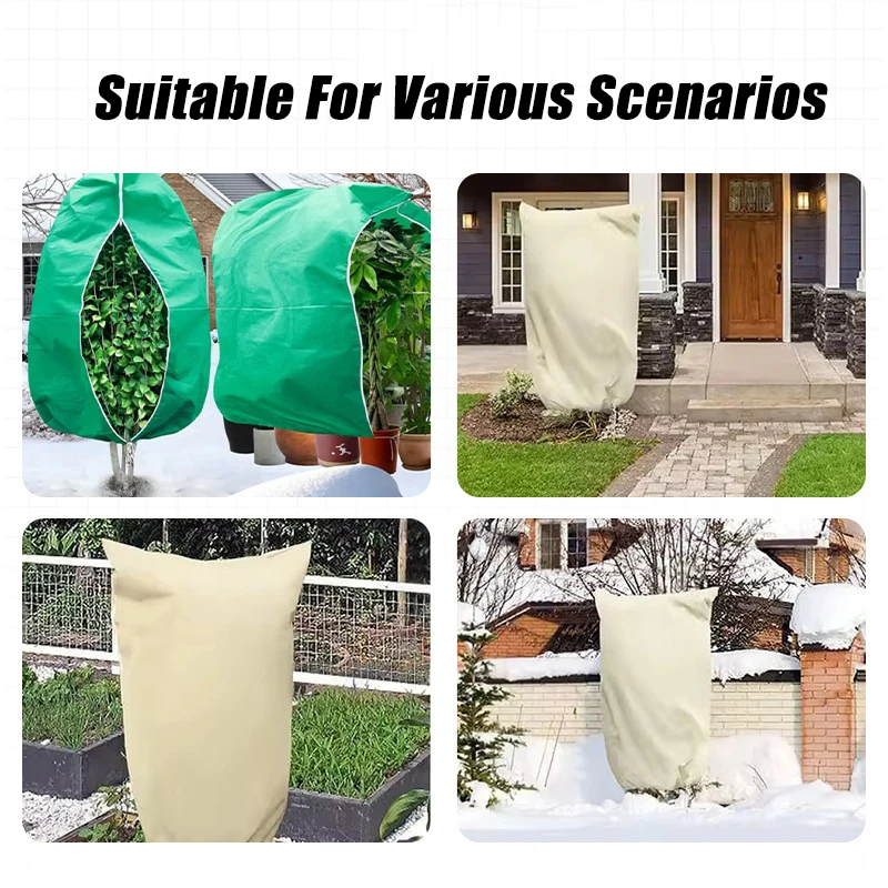 Plant Cover Winter Warm Tree Shrub Protecting Bag Frost Cloth Blankets for Outdoor Plant Freeze Protection Covers with Zipper thumbnail 5