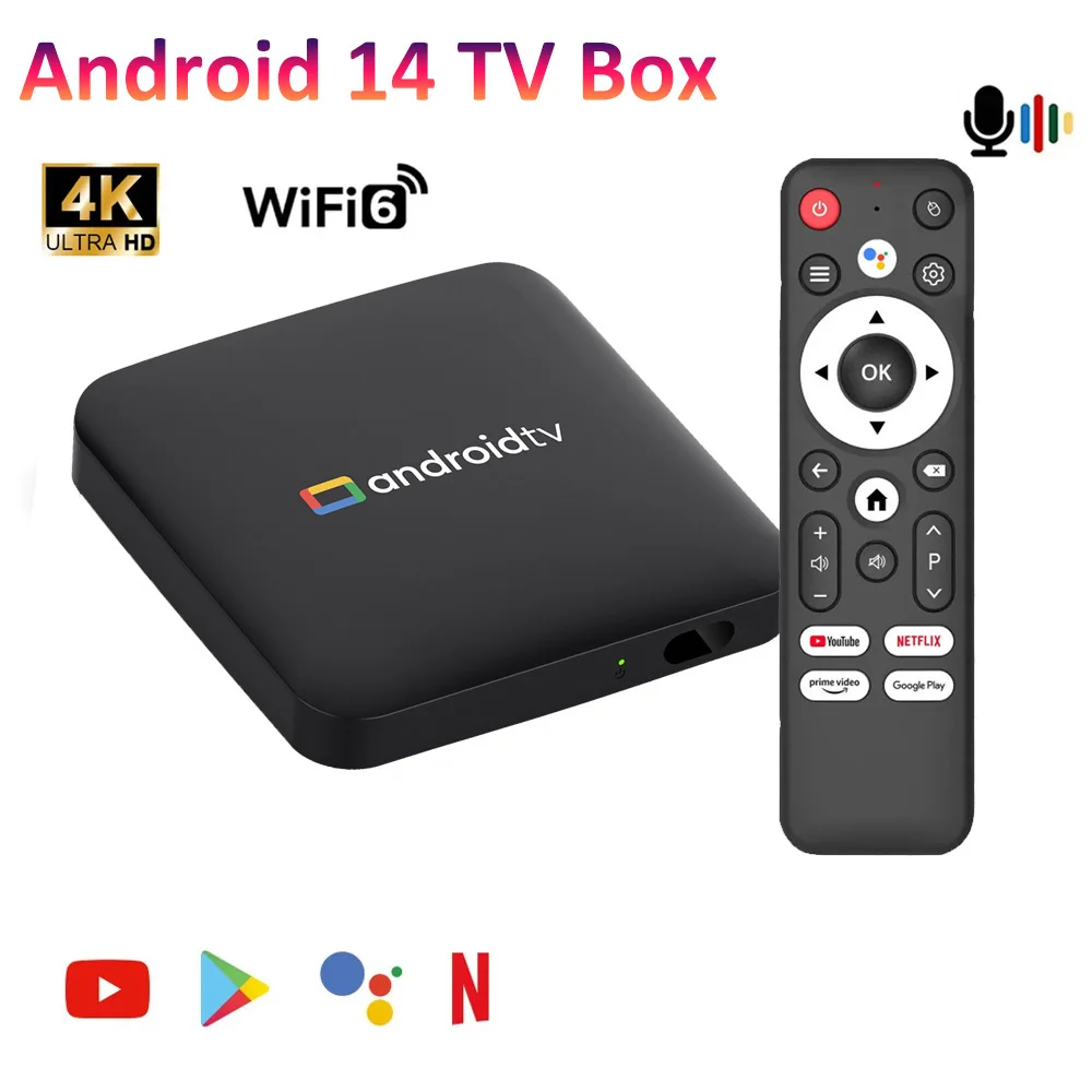 H96 Max S905L3 TV Box Android 14 TV Box 4K Streaming Android TV Box Voice Assistant Home Media Player Set Top Box 2GB 16GB