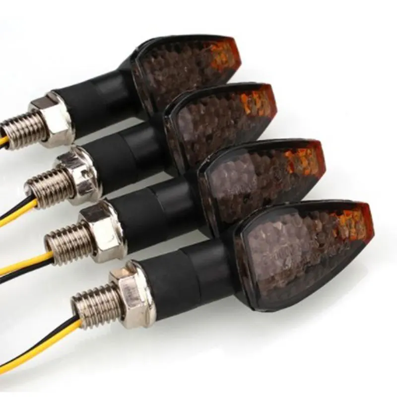 UNIVERSAL MOTORCYCLE 14 SMOKE LED TURN SIGNALS INDICATORS BLINKER LIGHT SPORTS thumbnail 5