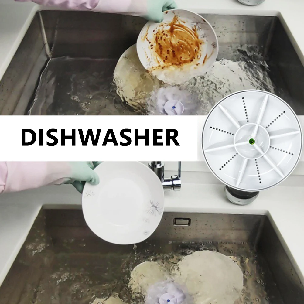 Mini Turbo Dishwasher Detachable Portable Ultrasonic Dish Washer Cordless Sink Dishwasher Household Sink Dishwasher for Home Use thumbnail 2