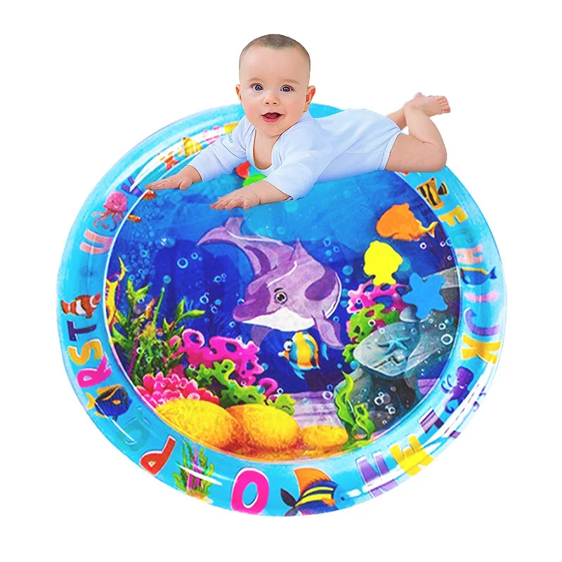 1pc Dolphin Inflatable PVC Baby Playing Water Mat 60cm/23.6inch Toddler Pad Kids Early Education Activity Toys Mat thumbnail 2