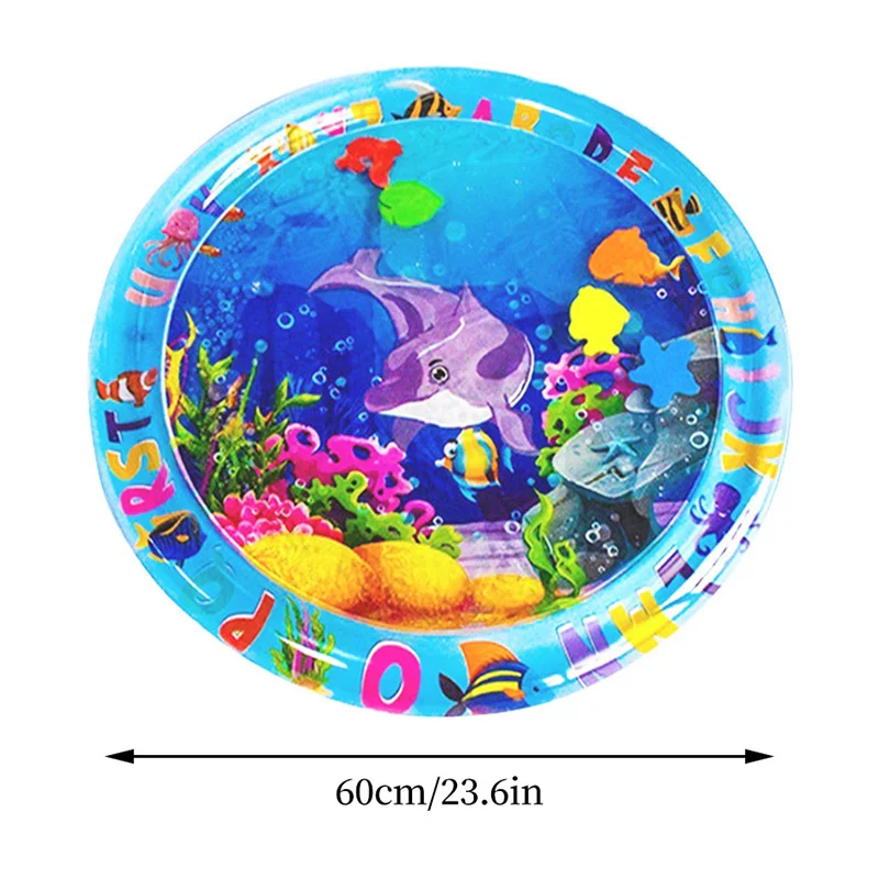 1pc Dolphin Inflatable PVC Baby Playing Water Mat 60cm/23.6inch Toddler Pad Kids Early Education Activity Toys Mat thumbnail 4