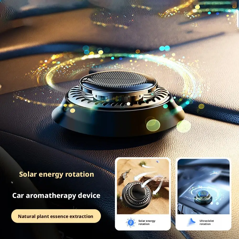 Solar Car Aromatherapy Essential Oil Levitation Automatic Rotation Fragrance Ornament Air Freshener Car Interior Decorations thumbnail 5