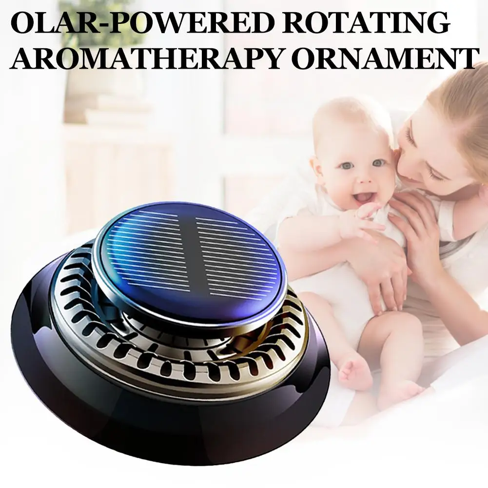 Solar Car Aromatherapy Essential Oil Levitation Automatic Rotation Fragrance Ornament Air Freshener Car Interior Decorations thumbnail 3
