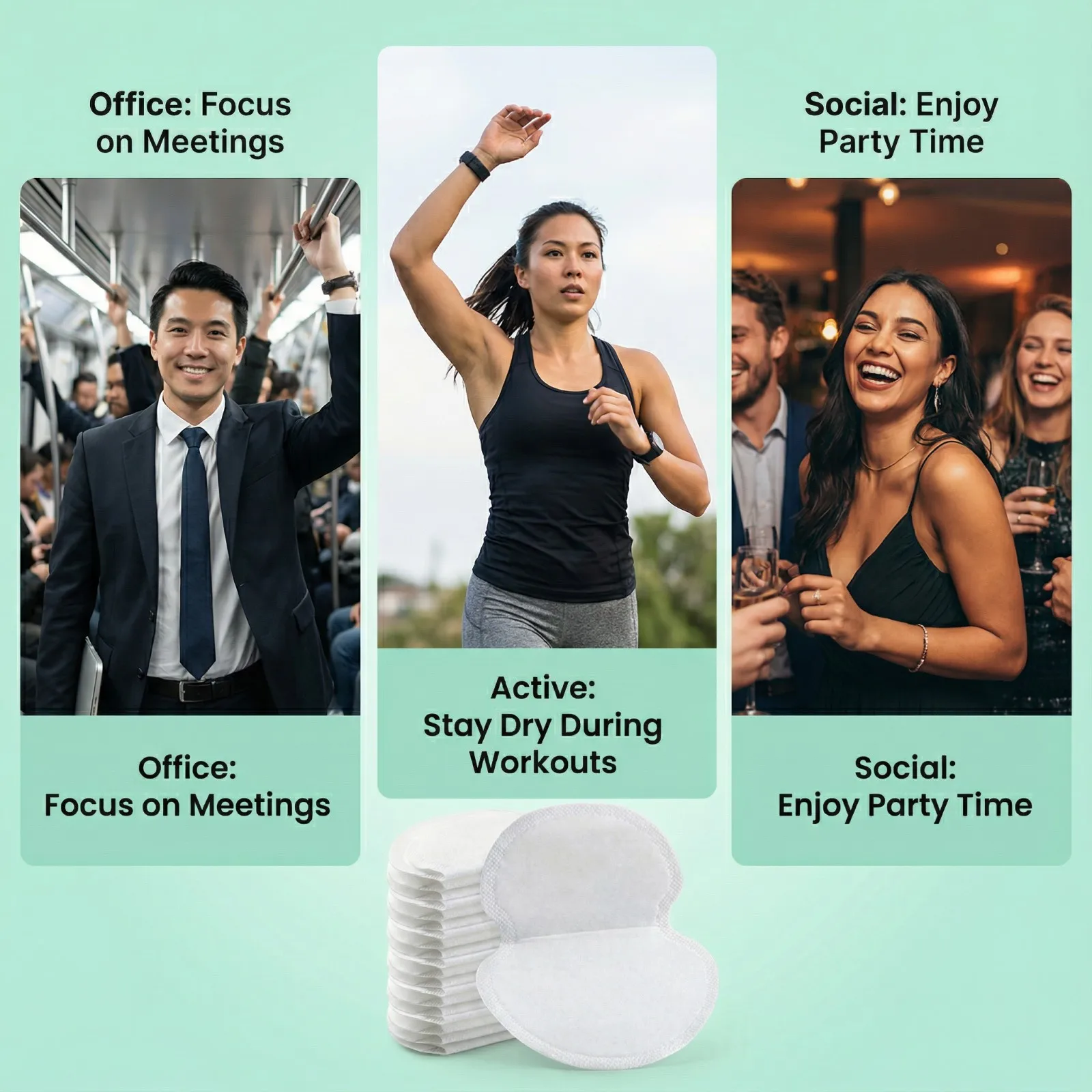 50/300Pcs Armpit Sweat Pads Underarm Dress Sticker Pads Deodorant Patch Men Women Stickers Against Anti Sweat Pads thumbnail 4