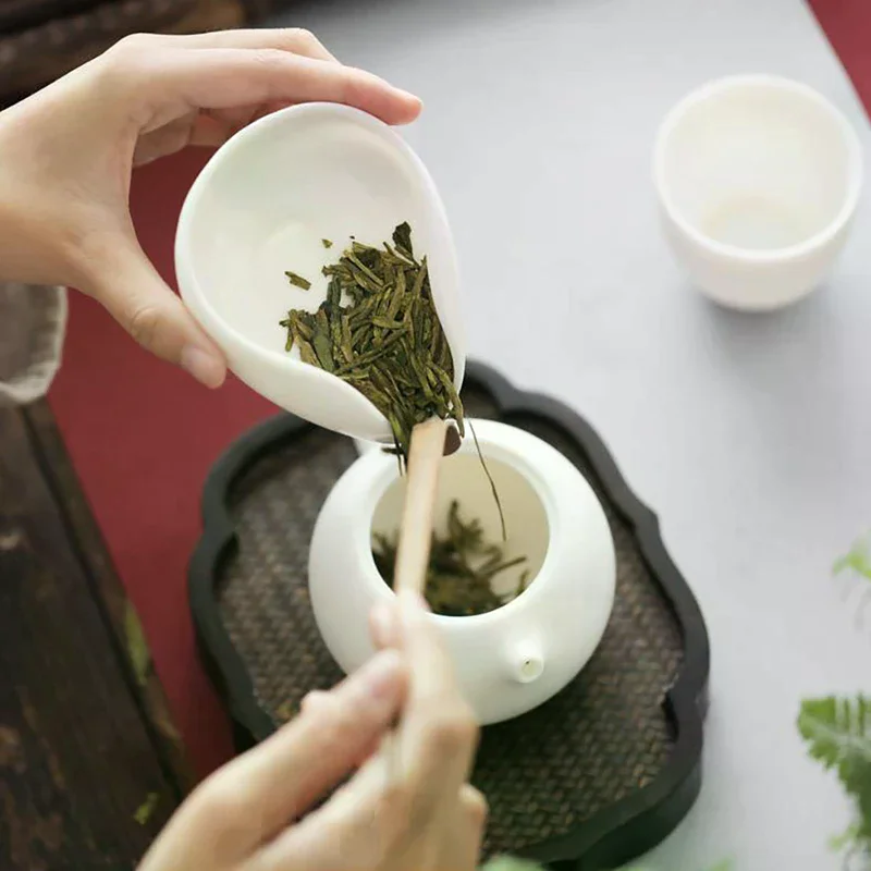 Coffee and tea tools ceramic tea scoops ceramic accessories chinese kung fu tea thumbnail 3