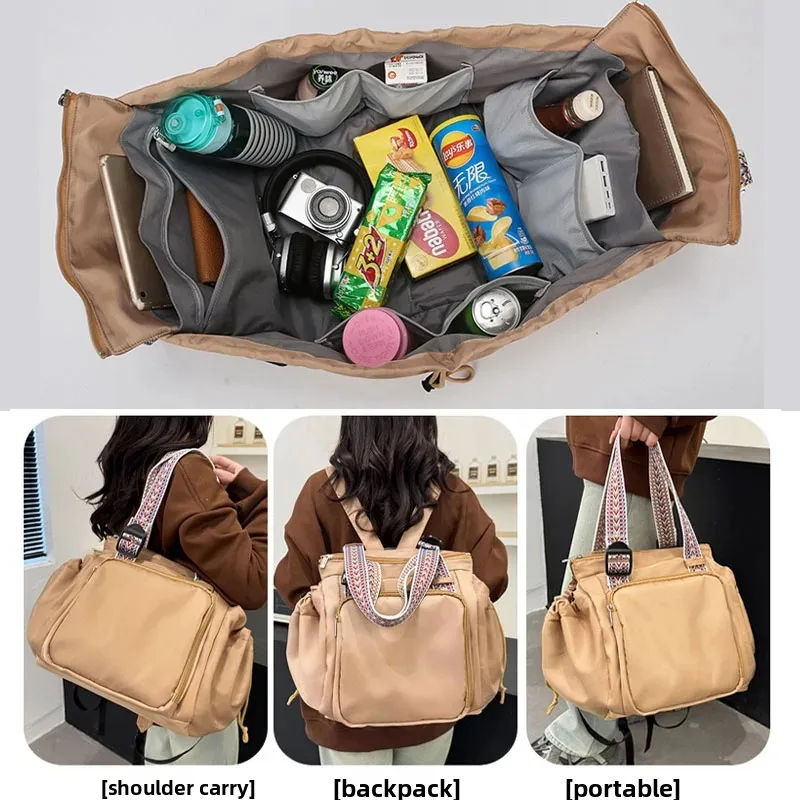 3-in-1 Mommy Bag Baby Diaper Bags Multifunctional Women's Tote Backpack Travel Duffel Airport Bags Foldable Gym Bag thumbnail 4
