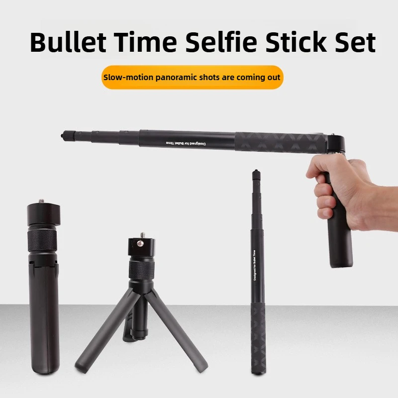 Bullet Time Rotating Handle Tripod Stand for Insta360 X5 X4 Air X3/ DJI Osmo 360 Panoramic Action Camera Accessories